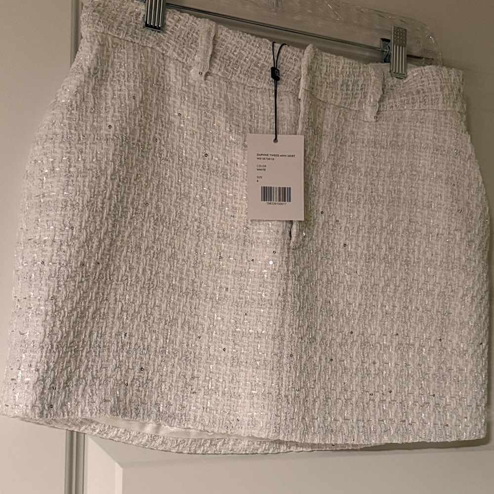 Generation Love Ivory Textured Mini Skirt